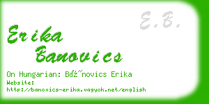 erika banovics business card